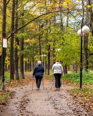 Wandelenden ouderen